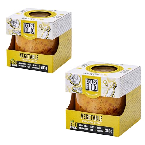 POLCZ FOOD Fertiggerichte im Glas (Hähnchenragout Mit Gemüse) 2x350 g | Glutenfrei | Ohne Konservierungsmittel | ohne Kochen | Ohne Plastik-Verpackung von POLCZ FOOD