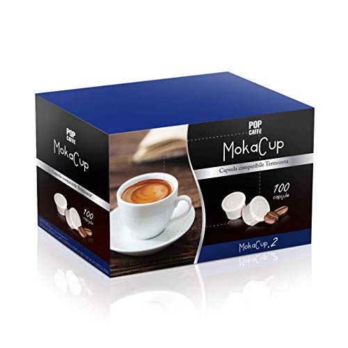 100 Kapseln POP CAFFE' MOKA-CUP 2 CREMOSO kompatibel mit DOMO THERMOZETA Espresso Cup von POP CAFFE'