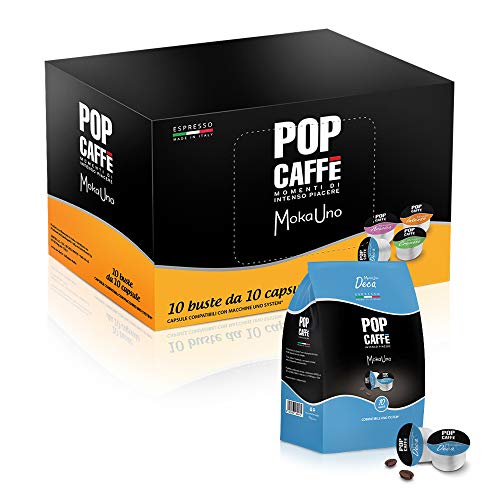 100 Kapseln Pop Kaffee Mokka Cup Mischung 4 decaffeianto Produkte ein System Illy Kimbo von POP CAFFE'