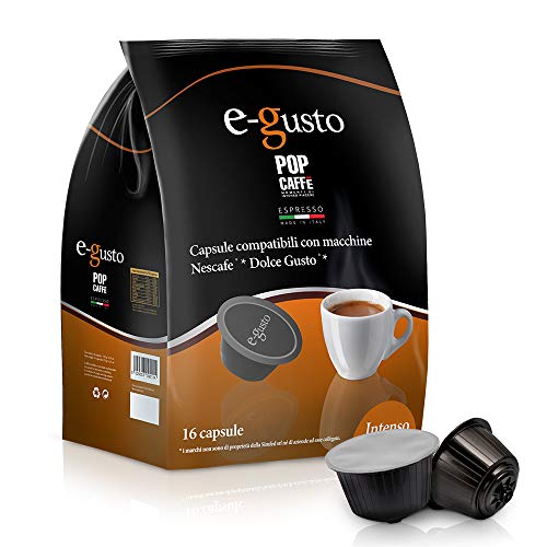 48 Kapseln Pop Caffè e-gusto Kompatibel Nescafe Dolce Gusto Mischung 1 Intenso von POP CAFFE'