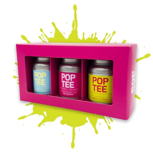 POP TEE's Probierbox Bio Tee Geschenkset - Aus Nachhaltigem Anbau | Probierset für Echte Genießer - Set Geschenk *Superfood - Reich an Vitaminen* (3x10-15g) POP TEE's Probierbox Bio Tee Geschenkset - Aus Nachhaltigem Anbau | Probierset für Echte Genießer - Set Geschenk *Superfood - Reich an Vitaminen* (3x10-15g) von POP TEE