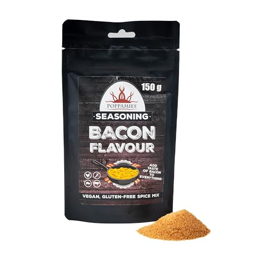 Bacon-Geschmack Vegan Gewürzmischung - 100% natürliches BBQ-Gewürz - Ideal für Fleisch, Kartoffeln, Gemüse oder als Popcorn-Gewürz - Großpackung 150g von POPPAMIES