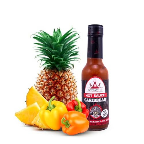 Poppamies Caribbean Hot Fruity Chili Sauce - glutenfrei laktosefrei vegan - würzig: 5/10-150ml von POPPAMIES
