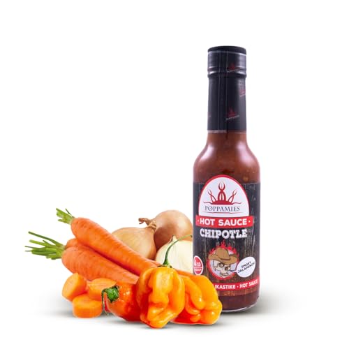 Poppamies Chipotle Hot Sauce – Glutenfrei Laktosefrei Vegan – Würzigkeit 4/10 – 150 ml von POPPAMIES