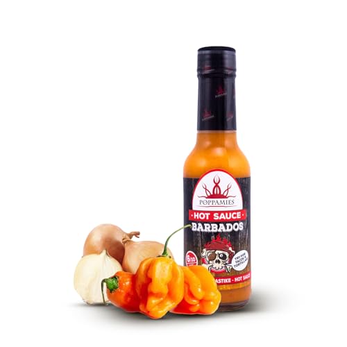 Poppamies Hot Sauce Barbados Caribbean Taste – glutenfrei laktosefrei – würzig: 6/10 – 150 ml von POPPAMIES