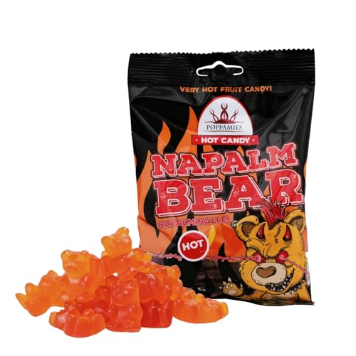 Scharfe Gummibärchen NapalmiNalle Chili-Fruchtgummis - Glutenfrei Laktosefrei Vegan - Nicht für Kinder oder Halloween-Streiche - Schärfegrad: 4/10 - Größe: 125g Scharfe Gummibärchen NapalmiNalle Chili-Fruchtgummis - Glutenfrei Laktosefrei Vegan - Nicht für Kinder oder Halloween-Streiche - Schärfegrad: 4/10 - Größe: 125g von POPPAMIES