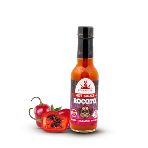 Poppamies Rocoto Chili Hot Sauce - Glutenfrei Laktosefrei Vegan - Würzigkeit 6/10-150ml von POPPAMIES