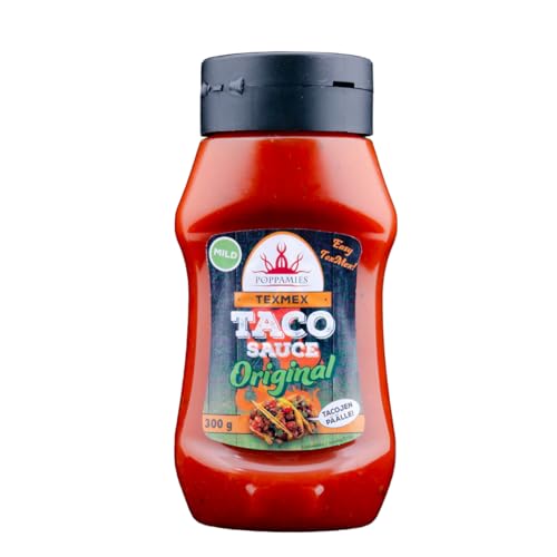 Texmex Taco Sauce Original - Vegan, Glutenfrei, Laktosefrei - Schärfe: Mild - 300g von POPPAMIES