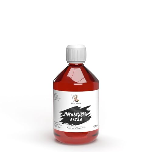 POPY TRADE 1 x 500ml Propylenglykol PG E1520 I 99,5% Pharmaqualität I Ideal für Diffusoren, Vernebler & Nebelmaschinen sowie Hautpflege & DIY-Projekte POPY TRADE 1 x 500ml Propylenglykol PG E1520 I 99,5% Pharmaqualität I Ideal für Diffusoren, Vernebler & Nebelmaschinen sowie Hautpflege & DIY-Projekte von POPY