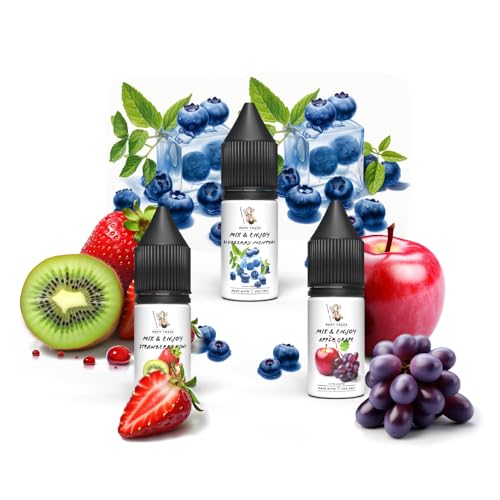 POPY TRADE - Mix & Enjoy 3er Top-Seller Set No. 4 - Overdosed Aroma 3 mal je 10ml in Dosierflasche, Für Lebensmittel, Getränke, Vernebler, Nebelmaschinen von POPY
