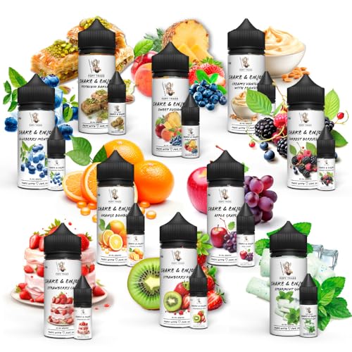POPY TRADE - Shake & Enjoy - 10er Top-Seller Set No. 1 - Overdosed Aroma 10ml in 120ml Chubby Gorilla Flasche, einfaches mischen. Für Vernebler, Nebelmaschinen, Diffusor, Lebensmittel, Getränke uvm. POPY TRADE - Shake & Enjoy - 10er Top-Seller Set No. 1 - Overdosed Aroma 10ml in 120ml Chubby Gorilla Flasche, einfaches mischen. Für Vernebler, Nebelmaschinen, Diffusor, Lebensmittel, Getränke uvm. von POPY