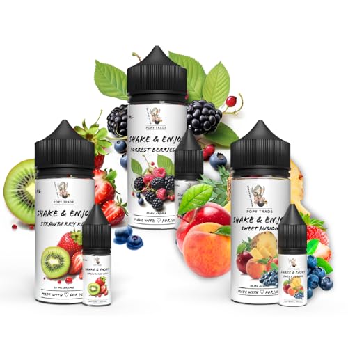 POPY TRADE - Shake & Enjoy 3er Topseller-Set No 6 - Overdosed Aroma 10 mal je 10ml in Dosierflasche, Für Lebensmittel, Getränke, Vernebler, Nebelmaschinen POPY TRADE - Shake & Enjoy 3er Topseller-Set No 6 - Overdosed Aroma 10 mal je 10ml in Dosierflasche, Für Lebensmittel, Getränke, Vernebler, Nebelmaschinen von POPY