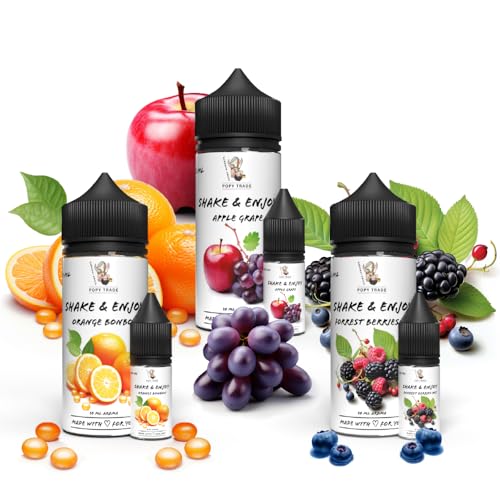 POPY TRADE - Shake & Enjoy 3er Top-Seller Set No. 5 - Overdosed Aroma 10 mal je 10ml in Dosierflasche, Für Lebensmittel, Getränke, Vernebler, Nebelmaschinen POPY TRADE - Shake & Enjoy 3er Top-Seller Set No. 5 - Overdosed Aroma 10 mal je 10ml in Dosierflasche, Für Lebensmittel, Getränke, Vernebler, Nebelmaschinen von POPY