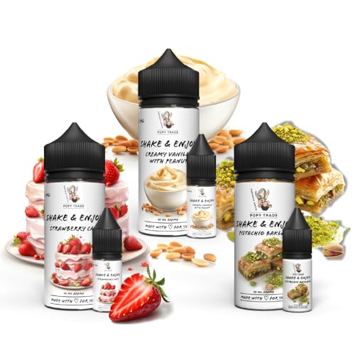 POPY TRADE - Shake & Enjoy - 3er Set No. 1 - Overdosed Aroma 10ml in 120ml Chubby Gorilla Flasche, einfaches mischen. Für Vernebler, Nebelmaschinen, Diffusor, Lebensmittel, Getränke uvm. POPY TRADE - Shake & Enjoy - 3er Set No. 1 - Overdosed Aroma 10ml in 120ml Chubby Gorilla Flasche, einfaches mischen. Für Vernebler, Nebelmaschinen, Diffusor, Lebensmittel, Getränke uvm. von POPY