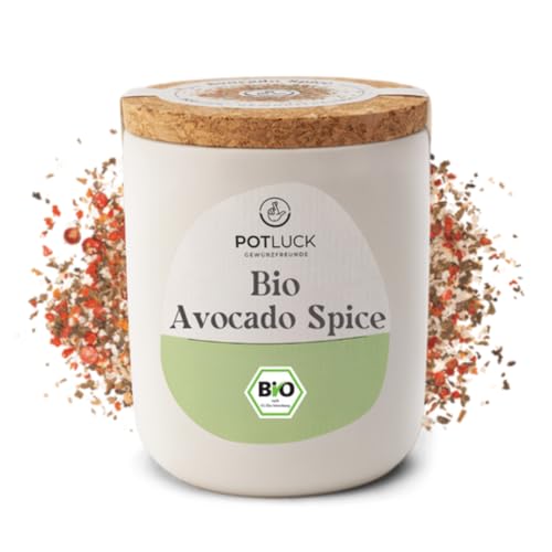 POTLUCK | Bio Avocado Spice | Gewürzsalz für Avocado-Brote, Guacamole, Salate oder als Topping für Bowls | 70g im Keramiktopf von POTLUCK Gewürzfreunde