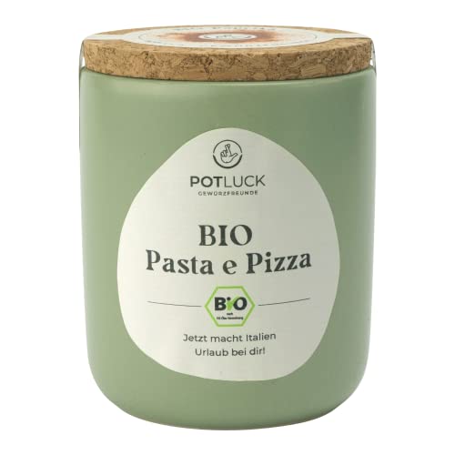 POTLUCK | Bio Pasta e Pizza | Gewürzmischung im Keramiktopf | 20g | Vegan, glutenfrei und mit natürlichen Inhaltsstoffen von POTLUCK Gewürzfreunde