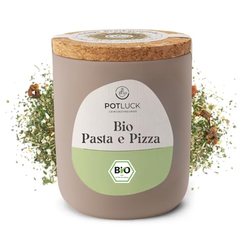 POTLUCK | Bio Pasta e Pizza | Gewürzmischung im Keramiktopf | 20g | Vegan, glutenfrei und mit natürlichen Inhaltsstoffen von POTLUCK Gewürzfreunde