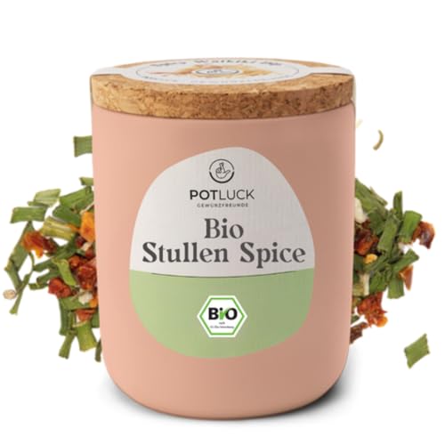 POTLUCK | Bio Stullen Spice | Gewürzzubereitung für Brot, Aufstriche & Snacks | 55g im Keramiktopf von POTLUCK Gewürzfreunde