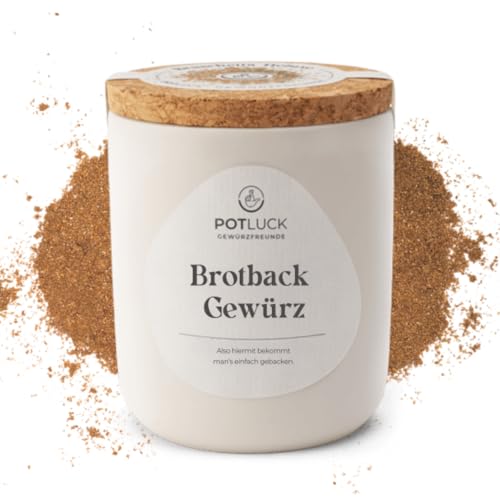 POTLUCK | Brotback Gewürz | Gewürzzubereitung im Keramiktopf | 50g | Vegan, glutenfrei und mit natürlichen Inhaltsstoffen von POTLUCK Gewürzfreunde