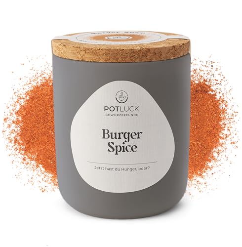 POTLUCK | Burger Spice | Würzmischung im Keramiktopf | 100g | Vegan, glutenfrei und mit natürlichen Inhaltsstoffen von POTLUCK Gewürzfreunde