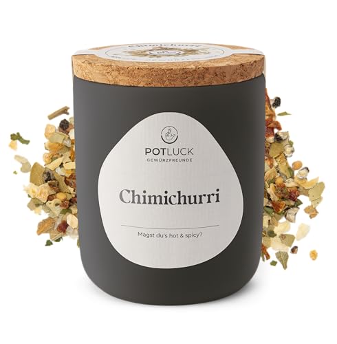 POTLUCK | Chimichurri | Gewürzmischung im Keramiktopf | 60g | Mit natürlichen Inhaltsstoffen von POTLUCK Gewürzfreunde