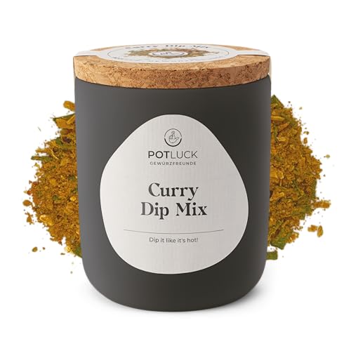 POTLUCK | Curry Dip Mix | Gewürzmischung im Keramiktopf | 80g | Mit natürlichen Inhaltsstoffen von POTLUCK Gewürzfreunde