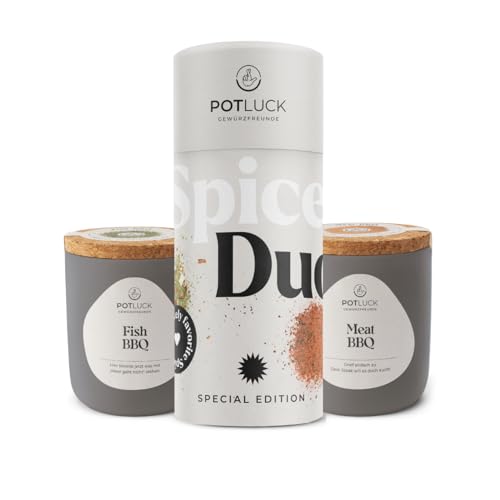 POTLUCK I BBQ Double 2er Gewürzset I 2 erlesene BBQ & Rub Grillgewürze I Besondere Gewürze Set für ihn I Wiederverwendbarer Keramiktopf I Gesunde Ernährung, Lecker Essen für zu Hause POTLUCK I BBQ Double 2er Gewürzset I 2 erlesene BBQ & Rub Grillgewürze I Besondere Gewürze Set für ihn I Wiederverwendbarer Keramiktopf I Gesunde Ernährung, Lecker Essen für zu Hause von POTLUCK Gewürzfreunde
