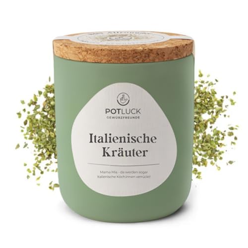 POTLUCK | Italienische Kräuter | Kräutermischung im Keramiktopf | 25g | Vegan, glutenfrei und mit natürlichen Inhaltsstoffen von POTLUCK Gewürzfreunde