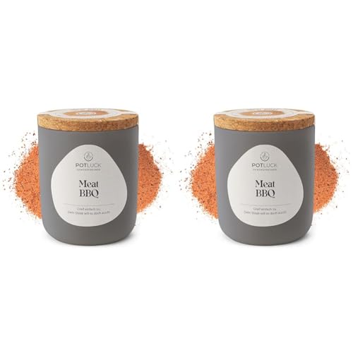 POTLUCK | Meat BBQ | Gewürzmischung im Keramiktopf | 150g | Vegan, glutenfrei und mit natürlichen Inhaltsstoffen (Packung mit 2) von POTLUCK Gewürzfreunde