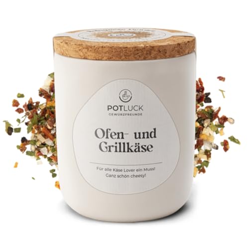 POTLUCK | Ofen- und Grillkäse Gewürz | Gewürzmischung im Keramiktopf | 60g | Mit natürlichen Inhaltsstoffen von POTLUCK Gewürzfreunde