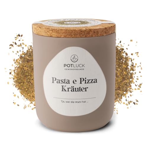 POTLUCK | Pasta e Pizza Kräuter | Gewürzmischung im Keramiktopf | 40g | Vegan, glutenfrei und mit natürlichen Inhaltsstoffen von Potluck Gewürzfreunde