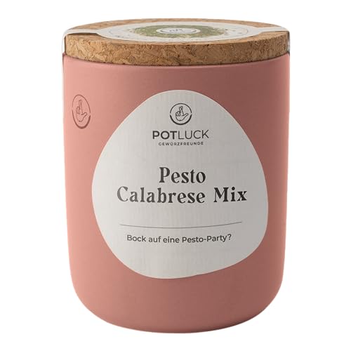 POTLUCK | Pesto a la Calabrese | Gewürzmischung im Keramiktopf | 50 g | Vegan, glutenfrei und mit natürlichen Inhaltsstoffen von POTLUCK Gewürzfreunde