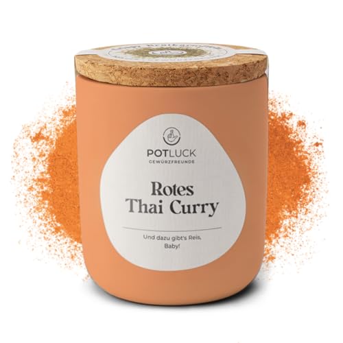 POTLUCK | Rotes Thai Curry | Gewürzzubereitung im Keramiktopf | 65g | Vegan, glutenfrei und mit natürlichen Inhaltsstoffen von POTLUCK Gewürzfreunde