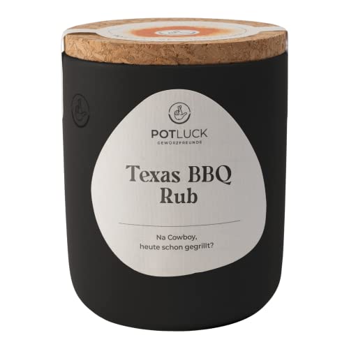 POTLUCK |Texas BBQ Rub| Gewürzmischung im Keramiktopf | 100g | Mit natürlichen Inhaltsstoffen von POTLUCK Gewürzfreunde