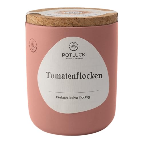 POTLUCK | Tomatenflocken 1-3mm | Gewürzmischung im Keramiktopf | 65 g | Vegan, glutenfrei und mit natürlichen Inhaltsstoffen von POTLUCK Gewürzfreunde