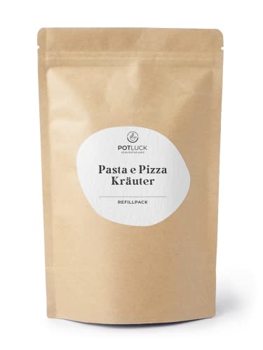 Potluck | Refill Pasta e Pizza Kräuter | Gewürzmischung im Refillpack | 80g | Vegan, glutenfrei und mit natürlichen Inhaltsstoffen von POTLUCK Gewürzfreunde