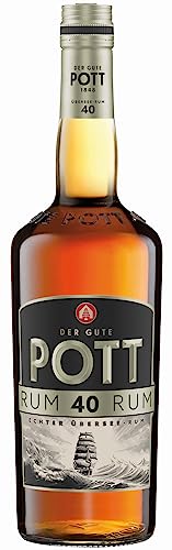 POTT Rum (1x0,7l) 40% vol., echter Übersee Rum - Hervorragend geeignet zum Kochen und Backen, für winterliche Heißgetränke, zum Verfeinern von Desserts, für Cocktails und Longdrinks oder pur auf Eis von Pott
