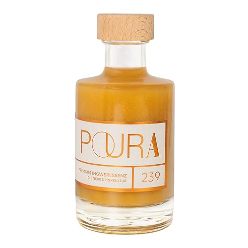 Poura Premium Ingweressenz 195 ml vegan I Alkoholfreies Bio Getränk, leckerer Vital Drink & Ingwer Shot I Verfeinert mit Kurkuma, Maca & Goji Beeren Poura Premium Ingweressenz 195 ml vegan I Alkoholfreies Bio Getränk, leckerer Vital Drink & Ingwer Shot I Verfeinert mit Kurkuma, Maca & Goji Beeren von POURA