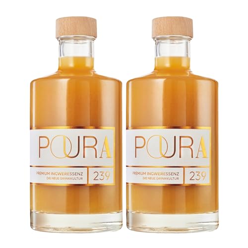 Poura Premium Ingweressenz 495 ml vegan I Alkoholfreies Bio Getränk, leckerer Vital Drink & Ingwer Shot I Verfeinert mit Kurkuma, Maca & Goji Beeren I 2er Pack Poura Premium Ingweressenz 495 ml vegan I Alkoholfreies Bio Getränk, leckerer Vital Drink & Ingwer Shot I Verfeinert mit Kurkuma, Maca & Goji Beeren I 2er Pack von POURA