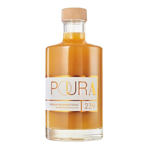 Poura Bio Ingwerkonzentrat 495 ml - vegane Ingwer Essenz, leckerer Vitaldrink & Ingwer Shot, Ingwer Konzentrat verfeinert mit Kurkuma, Maca & Goji Beeren - Stilvolles Geschenk für Freunde und Familie Poura Bio Ingwerkonzentrat 495 ml - vegane Ingwer Essenz, leckerer Vitaldrink & Ingwer Shot, Ingwer Konzentrat verfeinert mit Kurkuma, Maca & Goji Beeren - Stilvolles Geschenk für Freunde und Familie von POURA