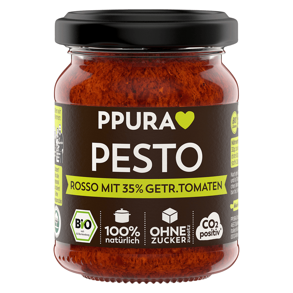 Bio Pesto Rosso mit getrockneten Tomaten Bio Pesto Rosso mit getrockneten Tomaten von PPura