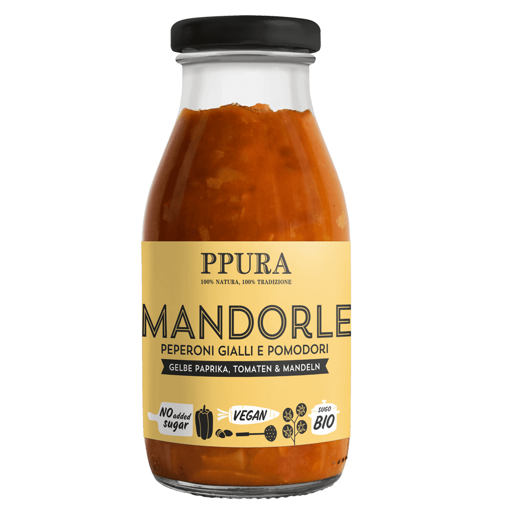 Bio Tomaten Sugo Paprika Mandel, 340 g Bio Tomaten Sugo Paprika Mandel, 340 g von PPura