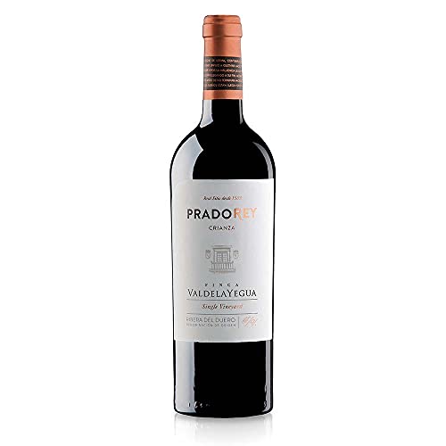 PRADOREY Finca Valdelayegua - Rotwein - Spanischer Wein - Ribera del Duero - Crianza - 95%Tempranillo, 3% Cabernet sauvignon, 2% Merlot - 12 Monate in Fässern aus französischer Eiche - 3 Monate in konusförmigen Holzbehältern aus Nevers-Eiche - 1 Flasche - 0,75 L von PRADOREY