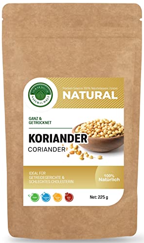 Koriander-Samen ganz 225 g premium Qualität Koriandersaat Körner Coriander 100% natürlich Koriander aus der Türkei I von Natural Welt (2) von PREMIUM QUALITÄT NATURAL WELT