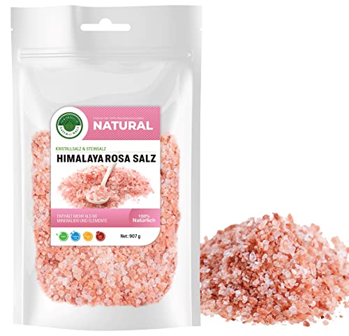 Natural Welt Himalaya Salz 907 g I Kristallsalz I Steinsalz grob 2-4 mm I grobes Salz für die Mühle I aus Punjab Pakistan (1) von PREMIUM QUALITÄT NATURAL WELT