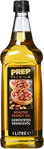 PREP PREMIUM Geröstetes Erdnussöl 1 x 1000 ml PET intensiver Erdnussgeschmack sehr hoch erhitzbar öl zum Braten, als Salatdressing oder zum frittieren geeignet von PREP PREMIUM