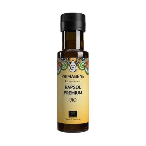 Primabene, Rapsöl Bio, PREMIUM - 100% Made in Austria - rein pflanzliches Speiseöl mit feinem Butteraroma (1 x 100 ml) von PRIMABENE