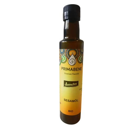 Primabene, Sesamöl Bio - DEMETER - typische Sesamnote - ideal für die asiatische Küche - (1 x 250 ml) von PRIMABENE