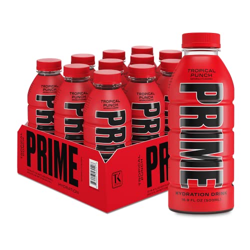 Prime Hydration Drink Sports Getränk "Tropical Punch", natürlich aromatisiert, koffeinfrei, 10 % Kokoswasser, 250 mg BCAAs, B-Vitamine, Antioxidantien, 835 mg Elektrolyte, 25 Kalorien pro 400 ml Prime Hydration Drink Sports Getränk "Tropical Punch", natürlich aromatisiert, koffeinfrei, 10 % Kokoswasser, 250 mg BCAAs, B-Vitamine, Antioxidantien, 835 mg Elektrolyte, 25 Kalorien pro 400 ml von PRIME HYDRATION
