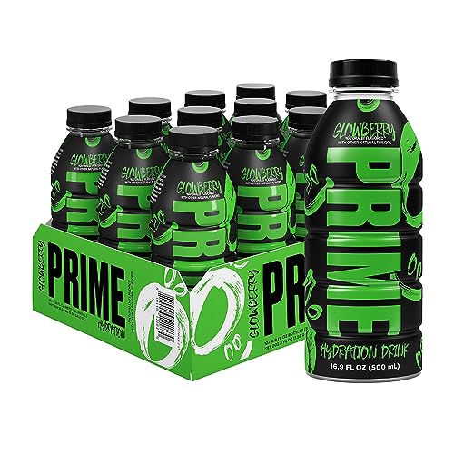 PRIME HYDRATION Sportgetränk von Logan Paul & KSI Glowberry – 12 x 500 ml Packung von PRIME HYDRATION